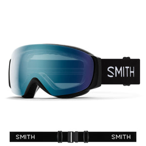 Smith I/O MAG S Goggles (Small Fit) - Black ChromaPop Everyday Blue Mirror Goggles Smith 