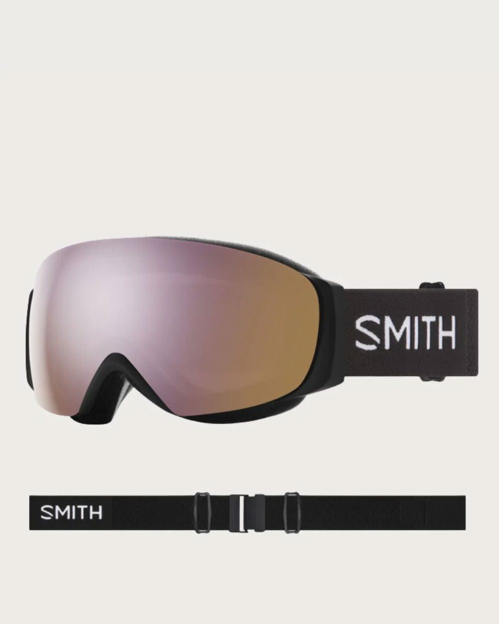 Smith I/O MAG S Goggles (Small Fit) - Black ChromaPop Everyday Rose Gold Mirror Goggles Smith 
