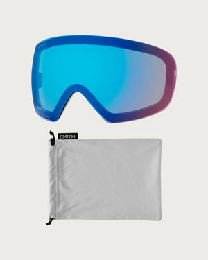 Smith I/O MAG S Goggles (Small Fit) - White Chunky Knit ChromaPop Everyday Rose Gold Mirror Goggles Smith 