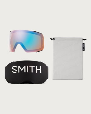 Smith I/O MAG XL Goggles (Large Fit) - Black ChromaPop Every Day Blue Mirror Goggles Smith 