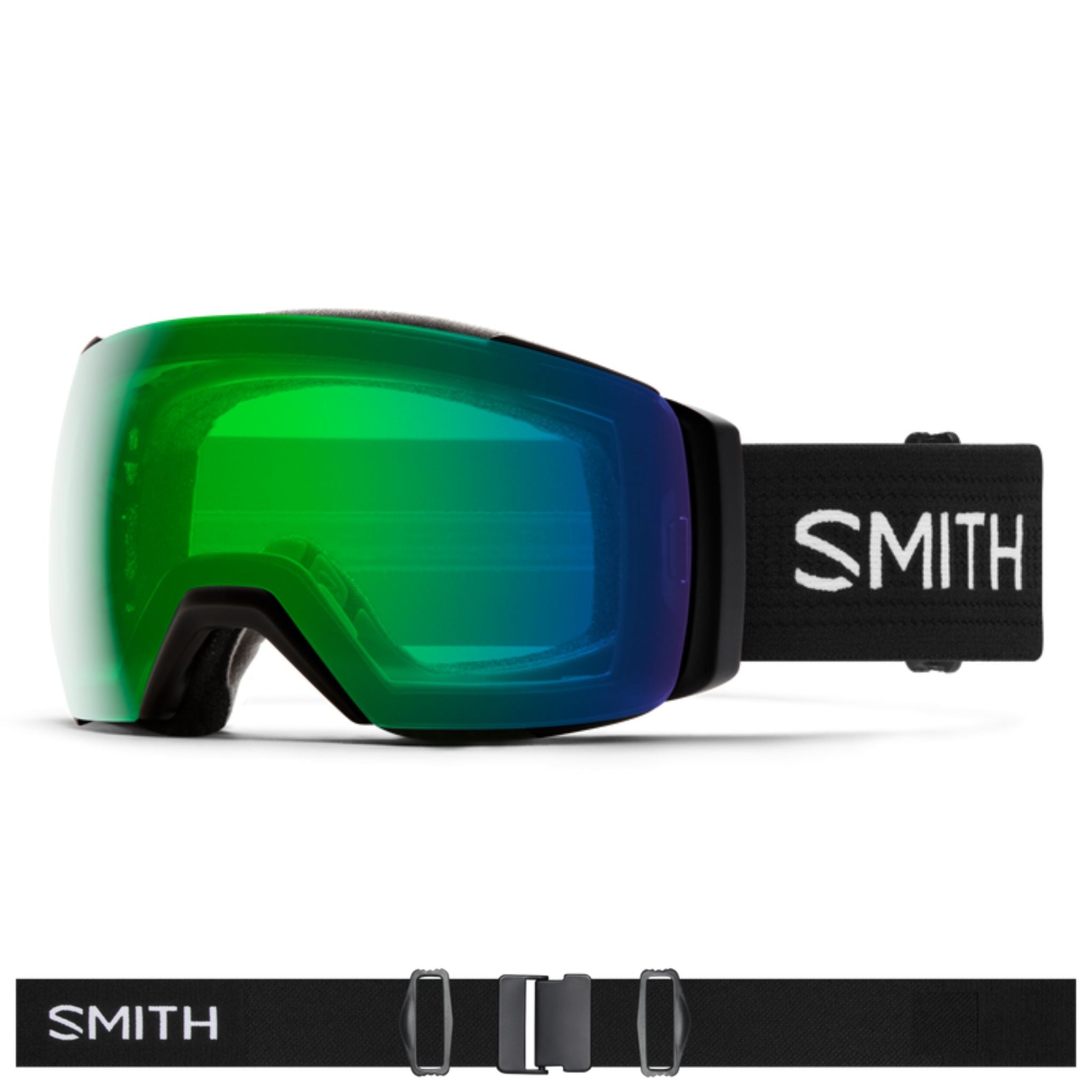Smith I/O MAG XL Goggles (Large Fit) - Black ChromaPop Everyday Green Mirror Goggles Smith 