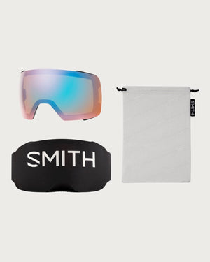 Smith I/O MAG XL Goggles (Large Fit) - Black ChromaPop Pro Photochromic Gold Mirror Goggles Smith 