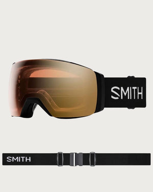 Smith I/O MAG XL Goggles (Large Fit) - Black ChromaPop Pro Photochromic Gold Mirror Goggles Smith 