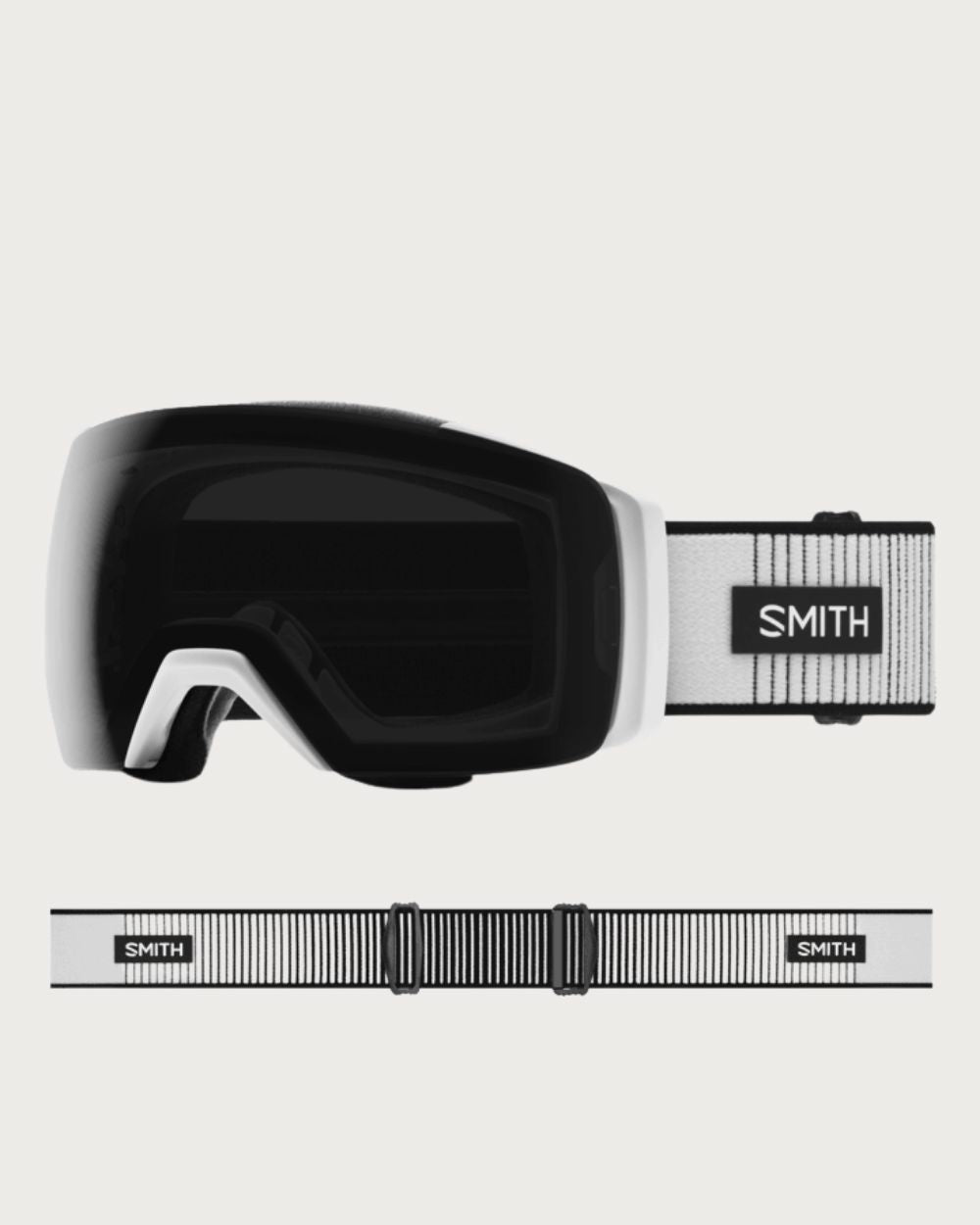 Smith I/O MAG XL Goggles (Large Fit) - White Fade Out Chromapop Sun Black Goggles Smith 