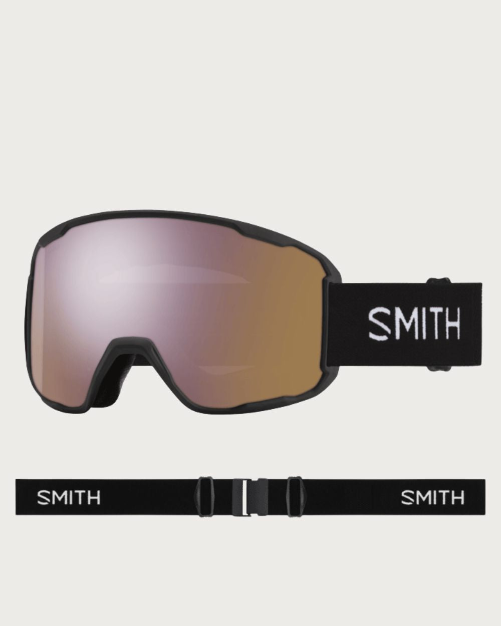 Smith Preview Goggles - Black Chromapop Everyday Rose Gold Mirror Goggles Smith 