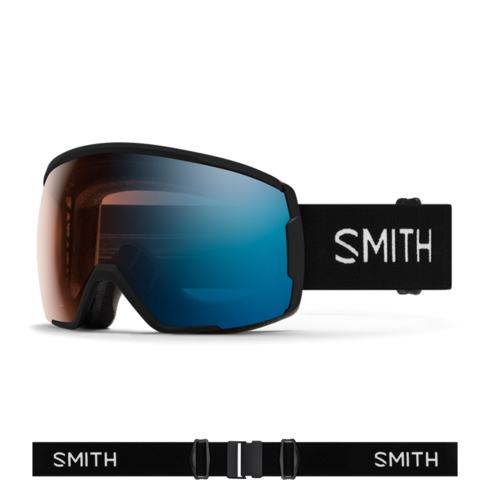 Smith Proxy (Medium Fit) Goggle - Black ChromaPop Pro Photochromic Blue Mirror Goggles Smith 