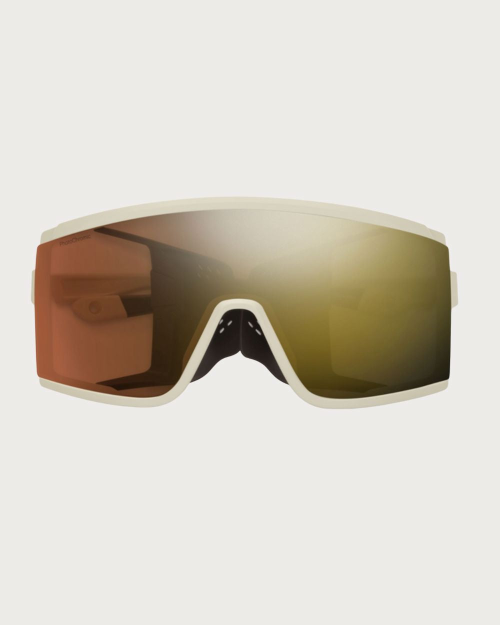 Smith Pursuit ChromaPop Sunglasses - CT Matte Bone w. Glacier Photochromic Copper Grey Mirror lens Sunglasses Smith 