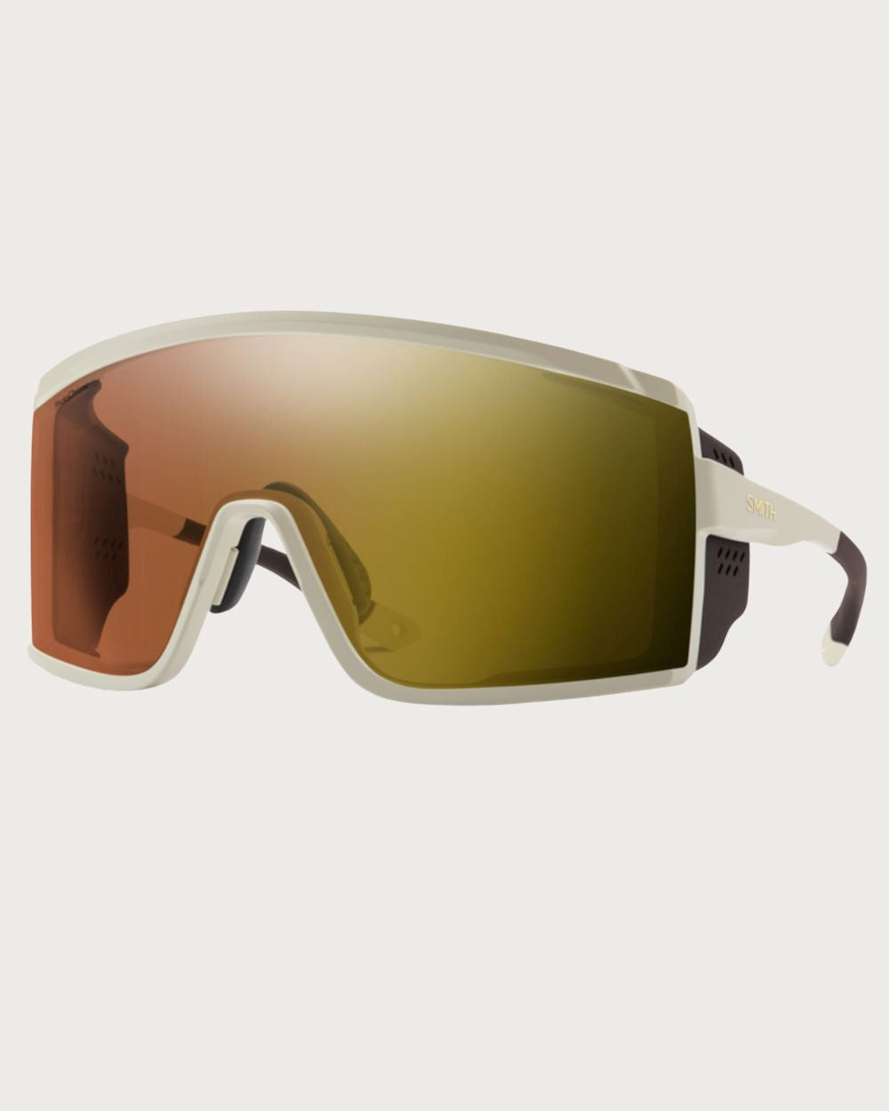 Smith Pursuit ChromaPop Sunglasses - CT Matte Bone w. Glacier Photochromic Copper Grey Mirror lens Sunglasses Smith 