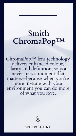 Smith Skyline Goggles (Medium Fit) - White Vapor ChromaPop Photochromic Red Mirror Goggles Smith 