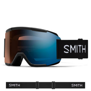 Smith Squad Goggles (Medium Fit) - Black ChromaPop Pro Photochromic Blue Mirror Goggles Smith 