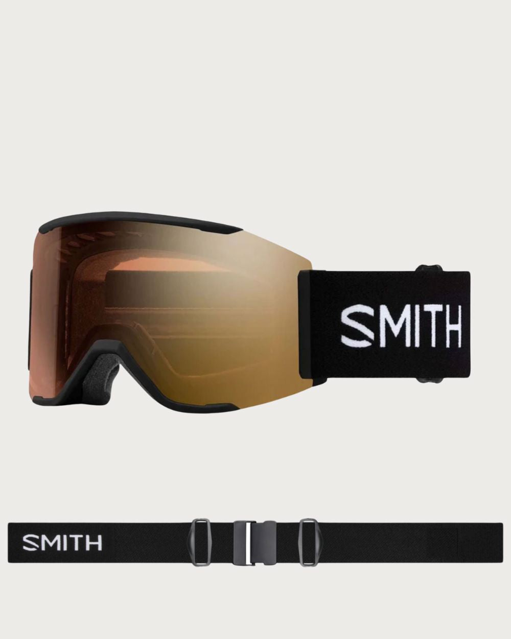 Smith Squad MAG Goggles (Medium Fit) - Black ChromaPop Pro Photochromic Gold Mirror Goggles Smith 