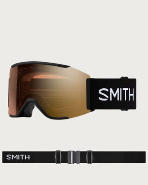 Smith Squad MAG Goggles (Medium Fit) - Black ChromaPop Pro Photochromic Gold Mirror Goggles Smith 