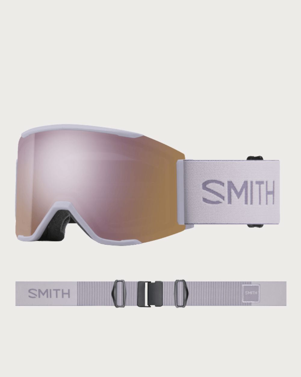 Smith Squad MAG Goggles (Medium Fit) - Lunar Fog Chromapop Everyday Rose Gold Mirror Goggles Smith 