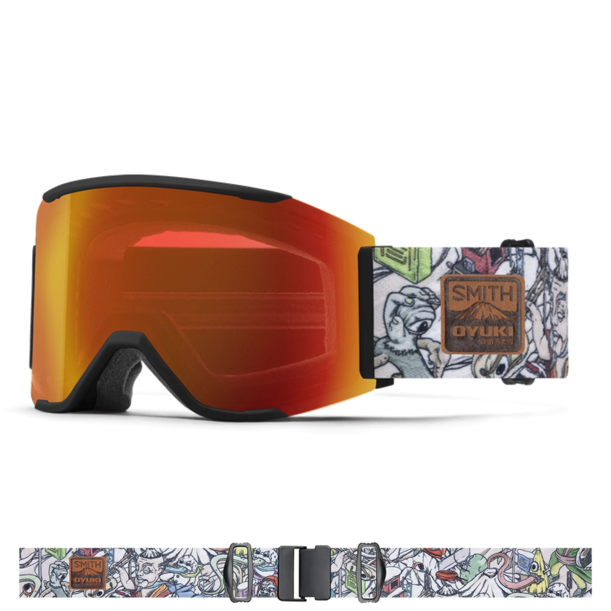 Smith Squad MAG Goggles (Medium Fit) - Oyuki X SMith ChromaPop Everyday Red Mirror Goggles Smith 