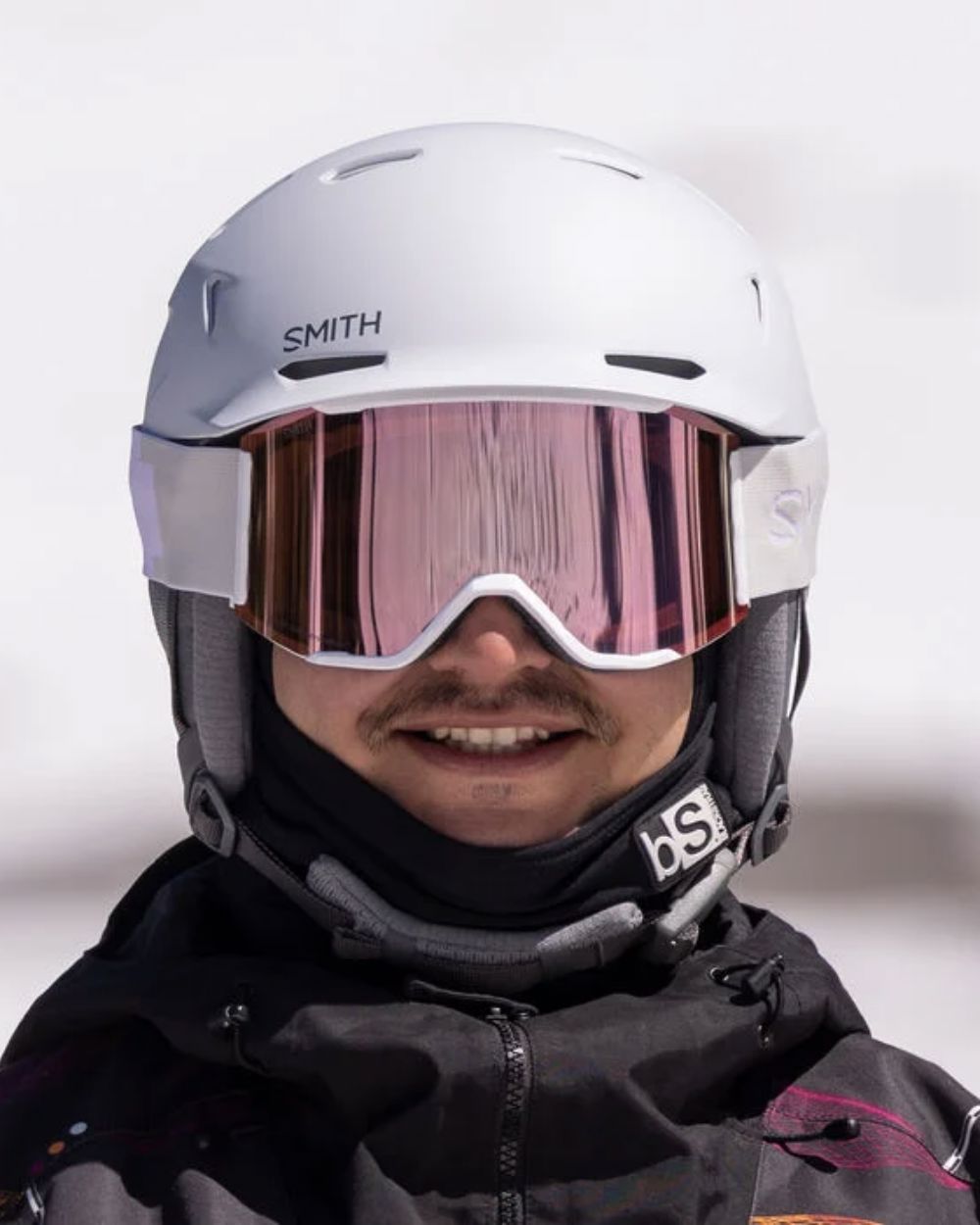 Smith Squad MAG Goggles (Medium Fit) - White Vapor ChromaPop Everyday Rose Gold Mirror Goggles Smith 