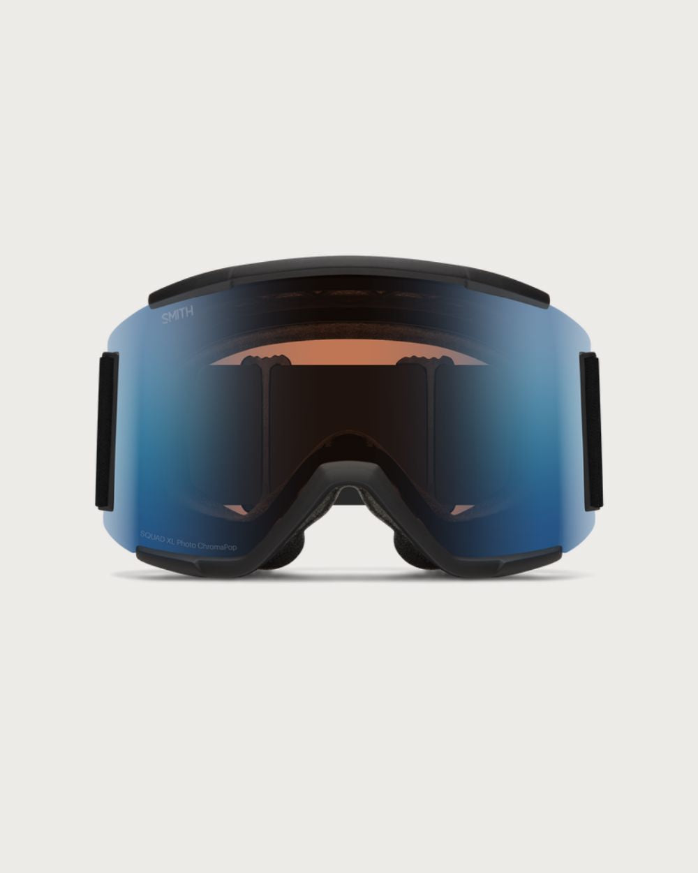 Smith Squad XL (Large Fit) Goggles - Black ChromaPop Pro Photochromic Blue Mirror Goggles Smith 