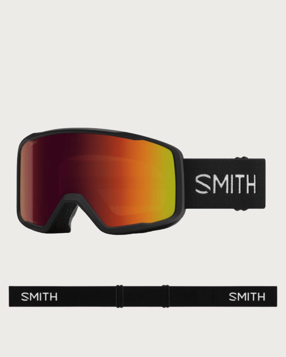 Smith Tribute Goggle - Black Red Sol-X Mirror Goggles Smith 