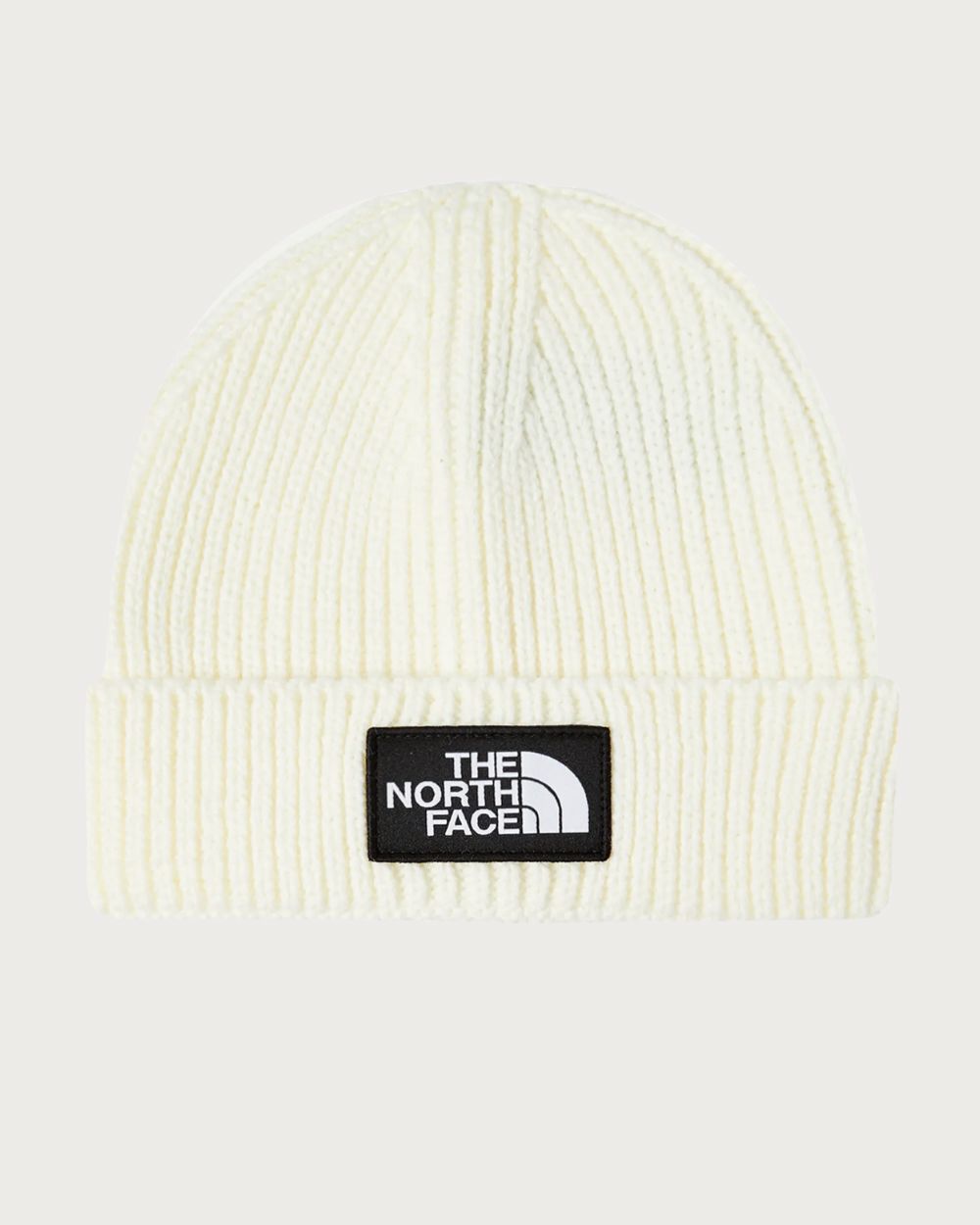 The North Face Logo Box Cuff Beanie -Gardenia White Beanies The North Face OSFM 