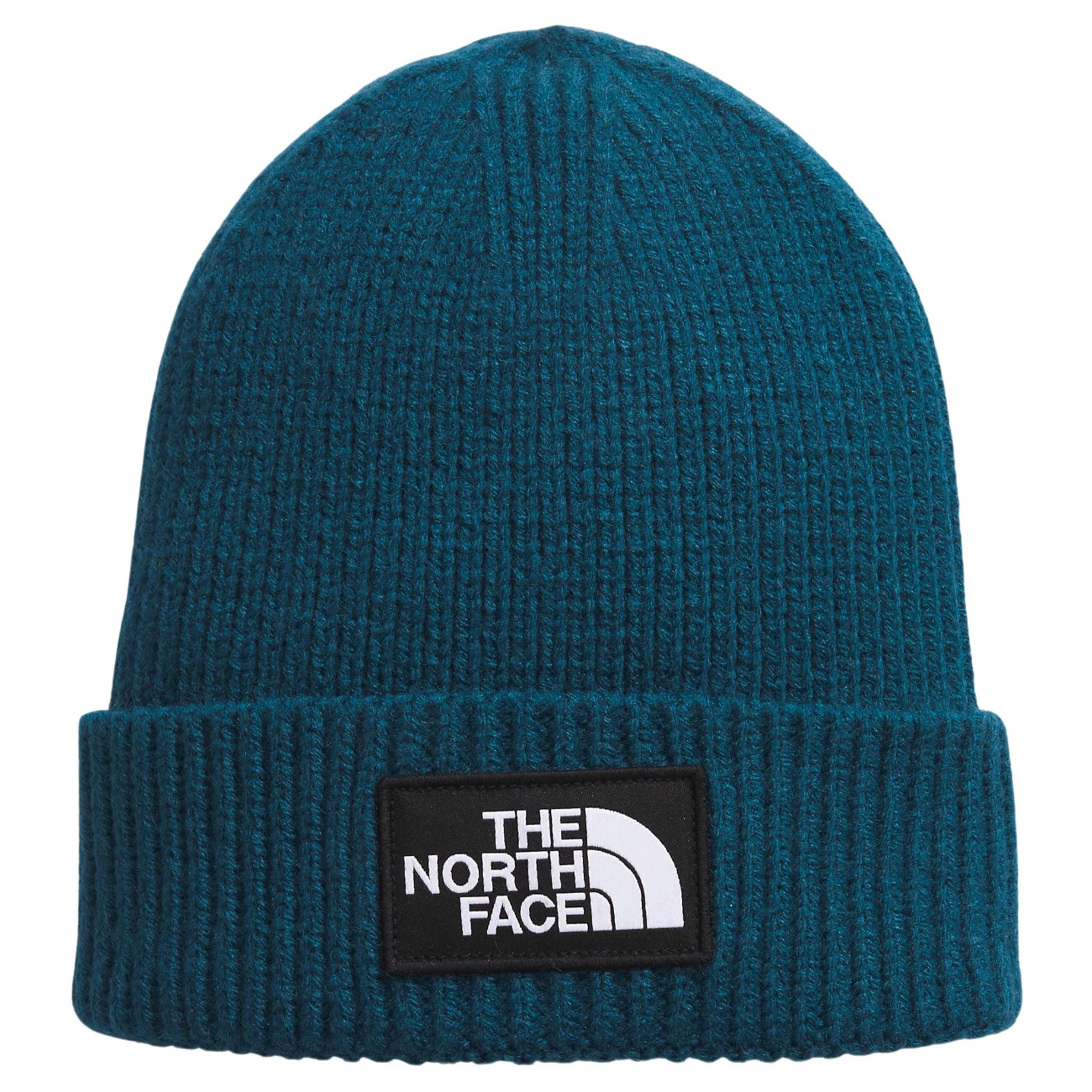 The North Face Logo Box Cuff Beanie - Midnight Petrol Beanies The North Face 