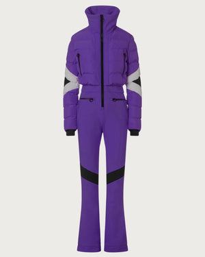 Womens Fusalp Clarisse Ski Suit - Ultravoilet / Noir One Piece Suits Fusalp 36 INTL / 8 AU 