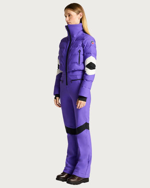 Womens Fusalp Clarisse Ski Suit - Ultravoilet / Noir One Piece Suits Fusalp 