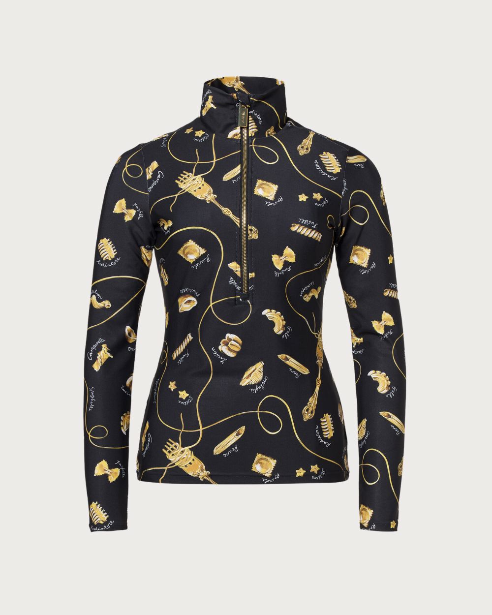 Womens Goldbergh Farfalle Ski Pully - La Pasta Dorata Black Thermals Goldbergh XS INTL / 6 AU 