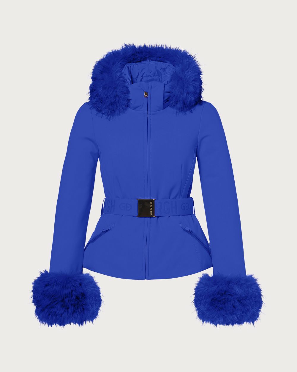 Womens Goldbergh Giselle Faux Border Jacket - Dazzling Blue Jackets Goldbergh 36 INTL / 8 AU 