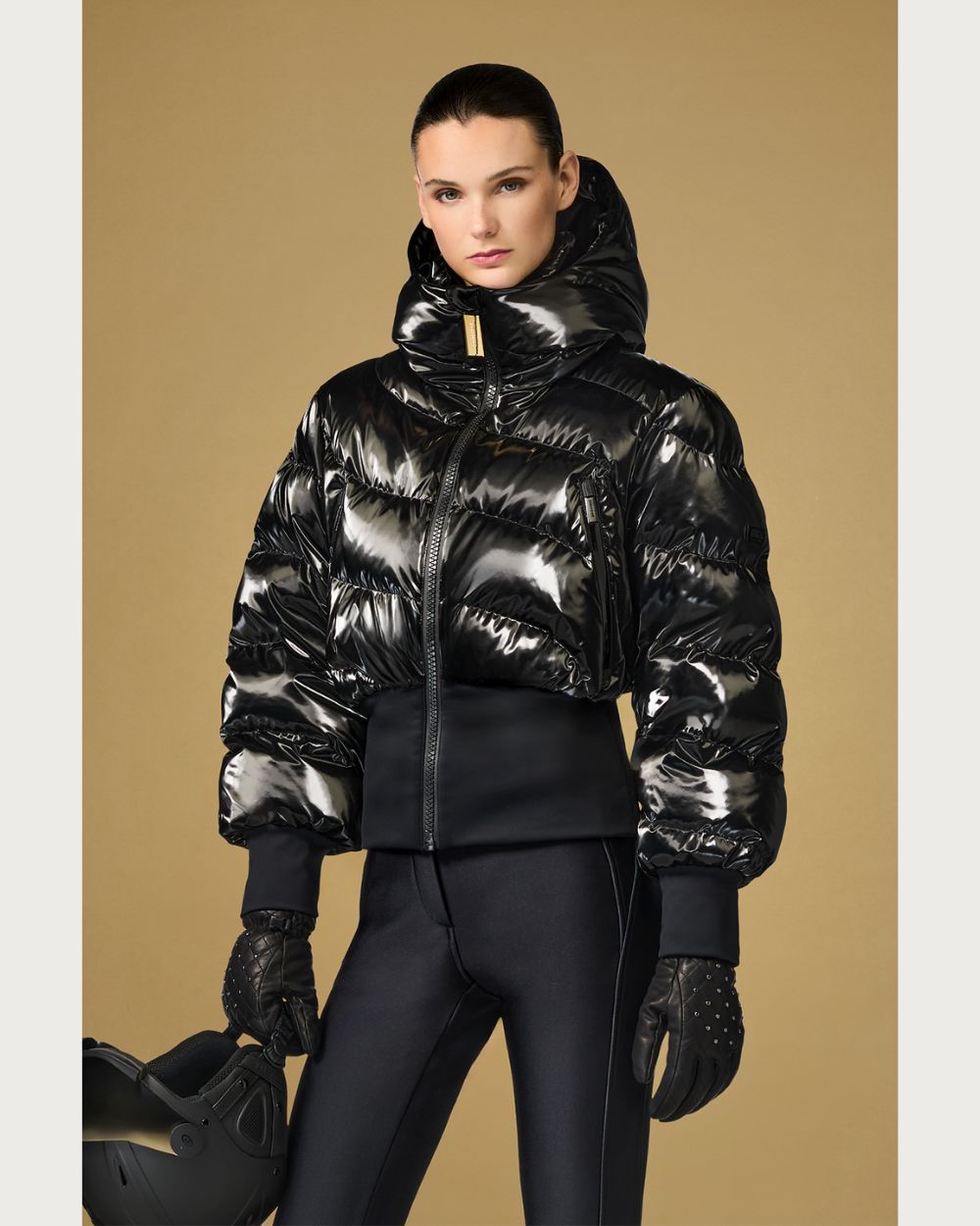 Womens Goldbergh GOLD Fusilli Ski Jacket - Black Jackets Goldbergh 