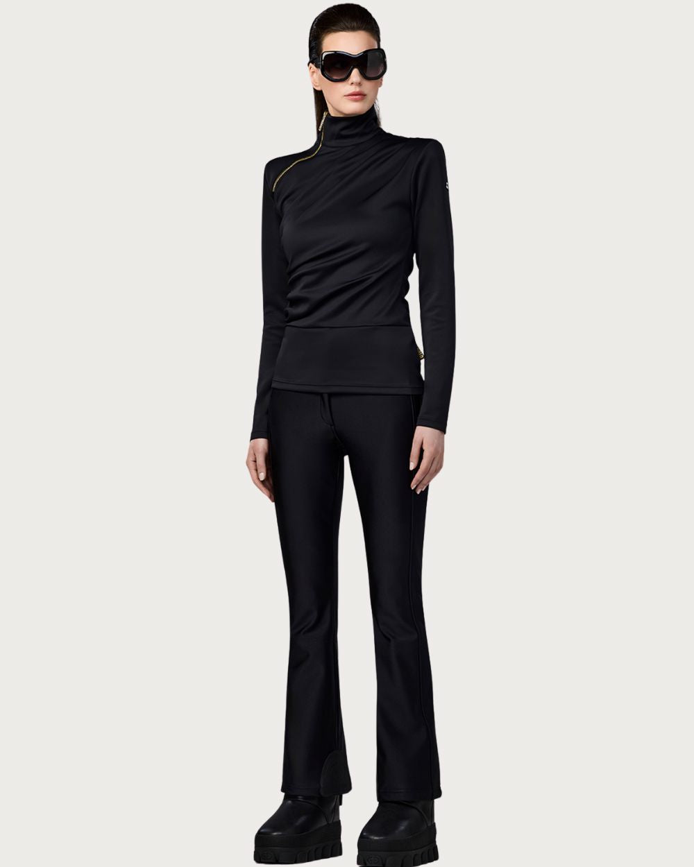 Womens Goldbergh GOLD Minira Ski Pully - Black Thermals Goldbergh 