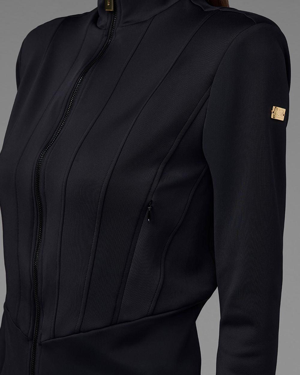 Womens Goldbergh Gold Mirai Full Zip Cardigan - Black Thermals Goldbergh 