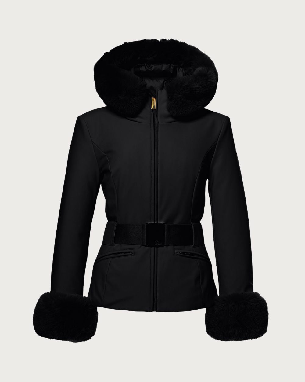 Womens Goldbergh GOLD Prezioso Faux Border Jacket -Black Jackets Goldbergh 