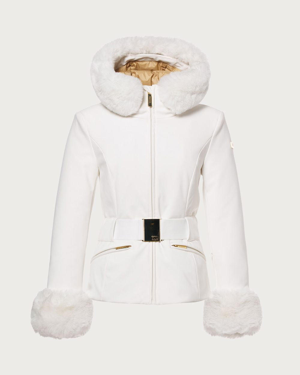 Womens Goldbergh GOLD Prezioso Faux Border Jacket - Snow White Jackets Goldbergh 