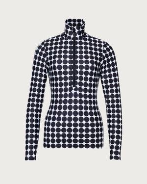 Womens Goldbergh Impress Ski Pully Long Sleeve - Black Retro Dot Thermals Goldbergh XS INTL / 6 AU 