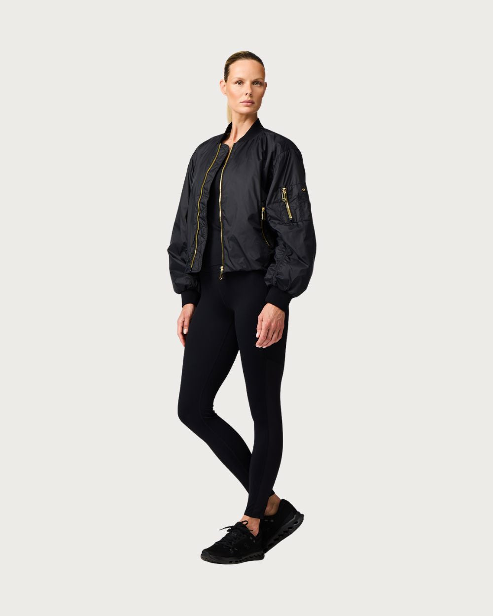 Womens Goldbergh Isolana Bomber Jacket - Black Jackets Goldbergh 