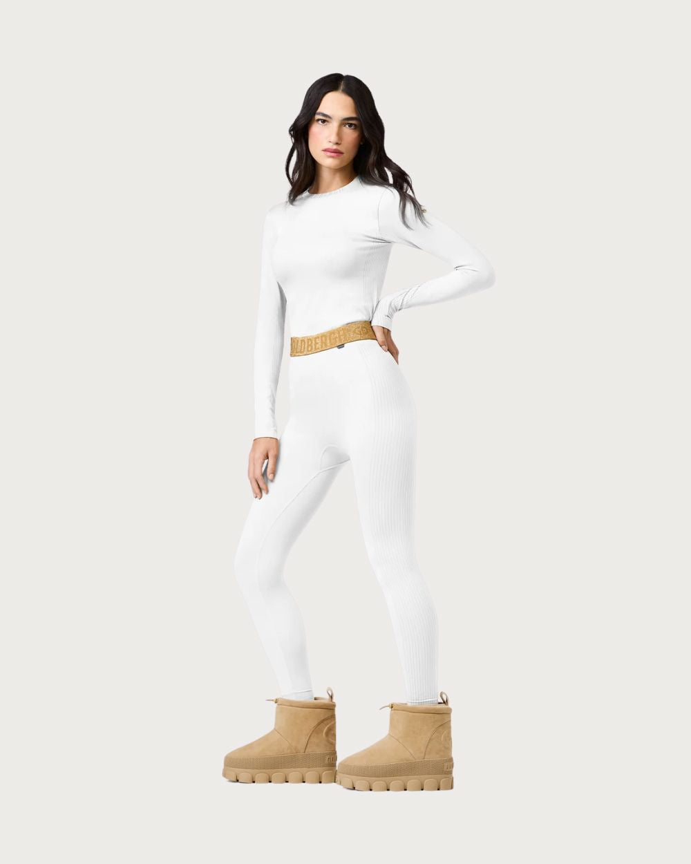 Womens Goldbergh Mika Baselayer Top - Snow White Thermals Goldbergh 