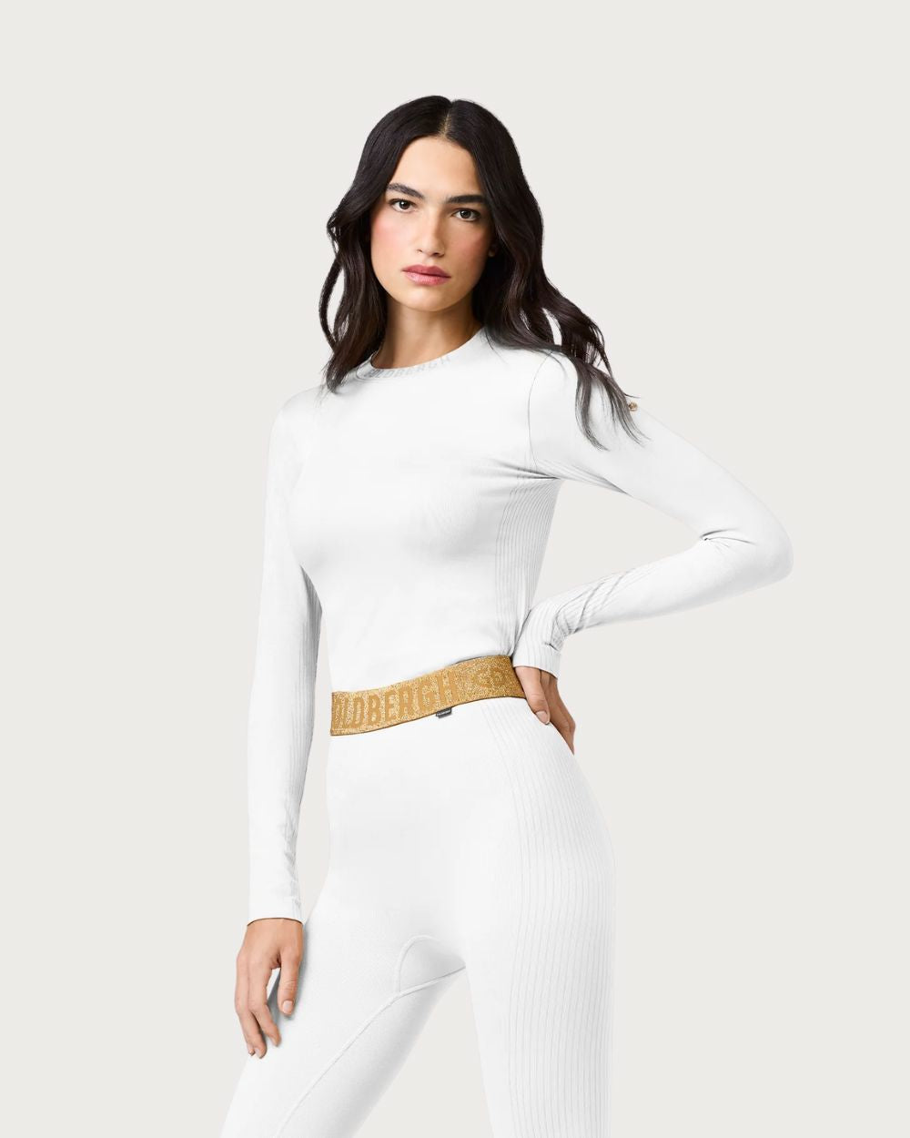 Womens Goldbergh Mika Baselayer Top - Snow White Thermals Goldbergh 