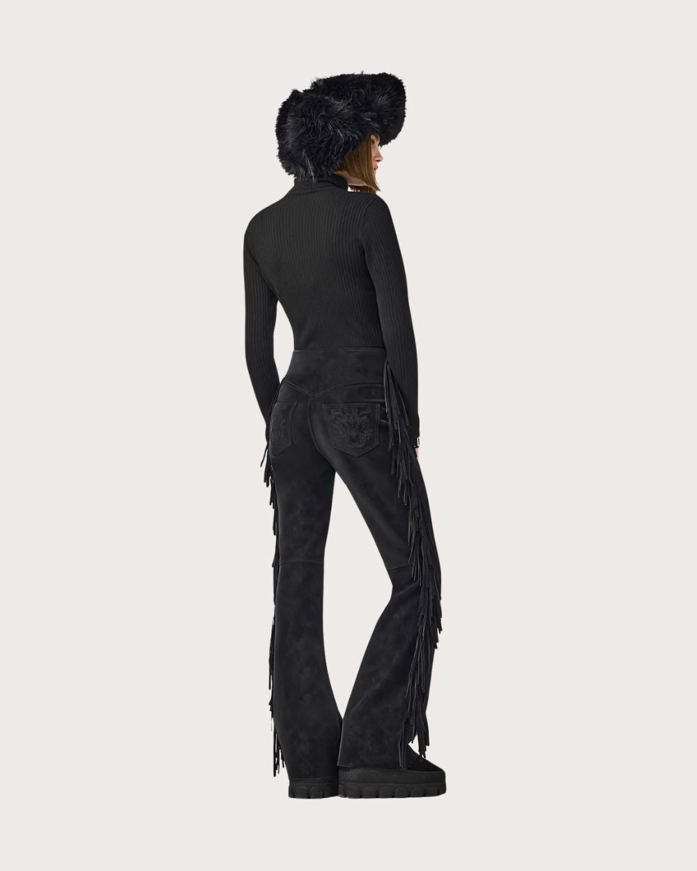 Womens Goldbergh Mira Long Sleeve Knit Sweater - Black Knitwear Goldbergh 