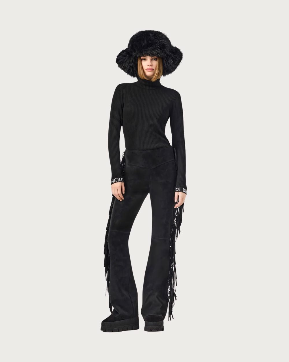 Womens Goldbergh Mira Long Sleeve Knit Sweater - Black Knitwear Goldbergh 