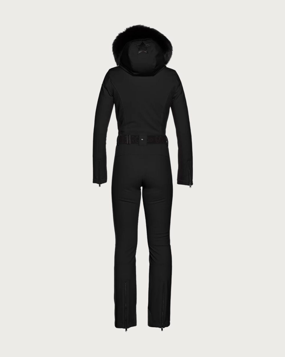 Womens Goldbergh Parry Ski Suit Faux Fur - Black - 25 One Piece Suits Goldbergh 36 INTL / 8 AU 