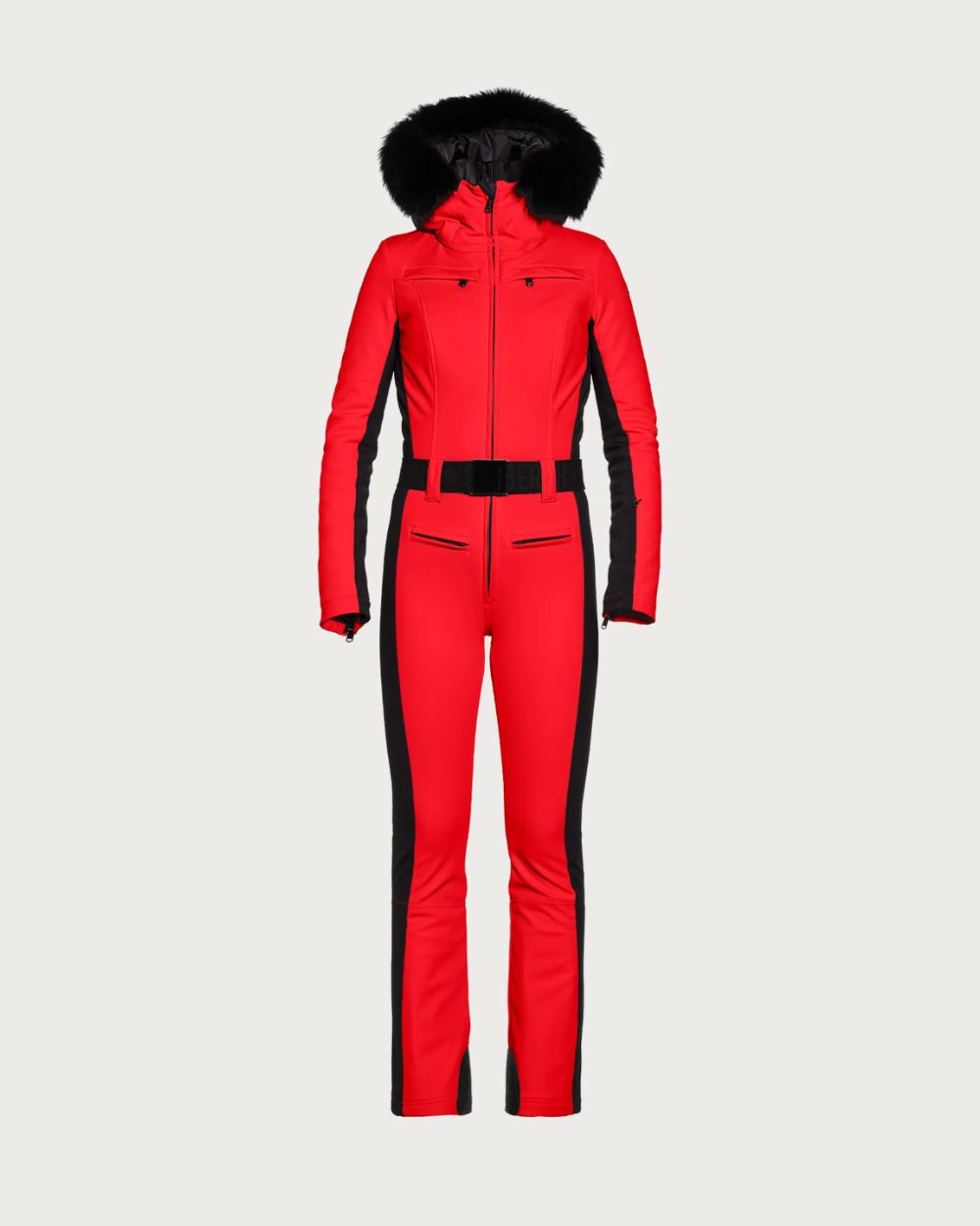 Womens Goldbergh Parry Ski Suit Faux Fur - Red One Piece Suits Goldbergh 34 