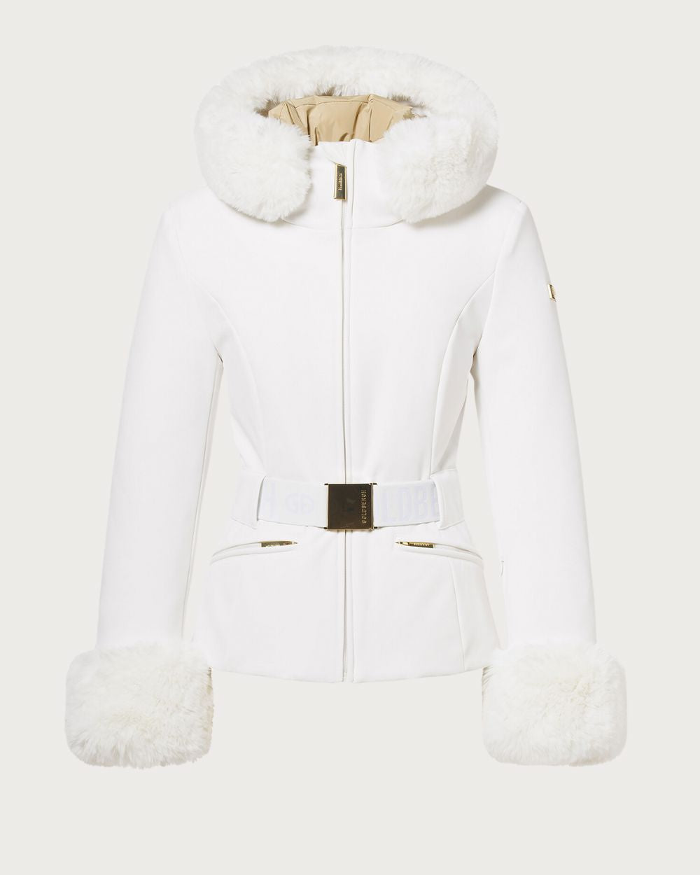 Womens Goldbergh Prezioso Faux Border Jacket - Cream Jackets Goldbergh 34 INTL / 6 AU 