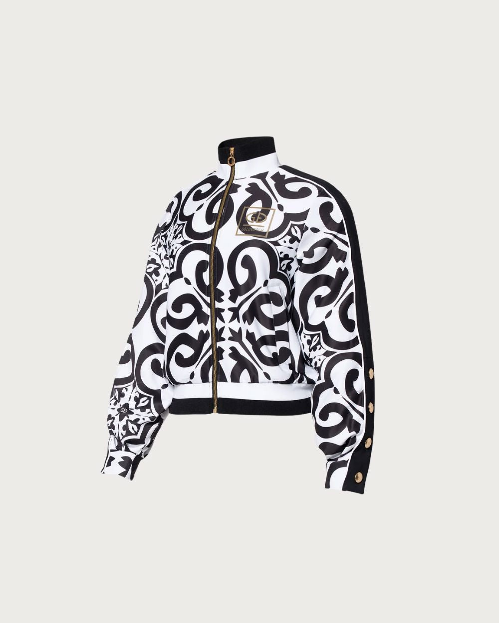 Womens Goldbergh Solara Track Jacket - Black and White Après Jackets Goldbergh 