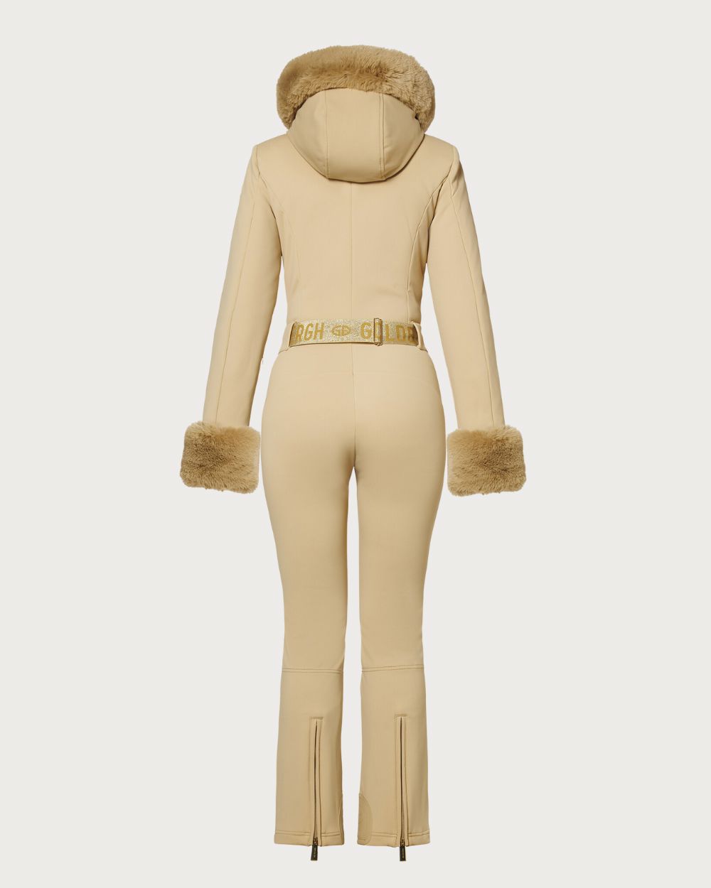 Womens Goldbergh Vita Faux Border Ski Suit - Caramello One Piece Suits Goldbergh 