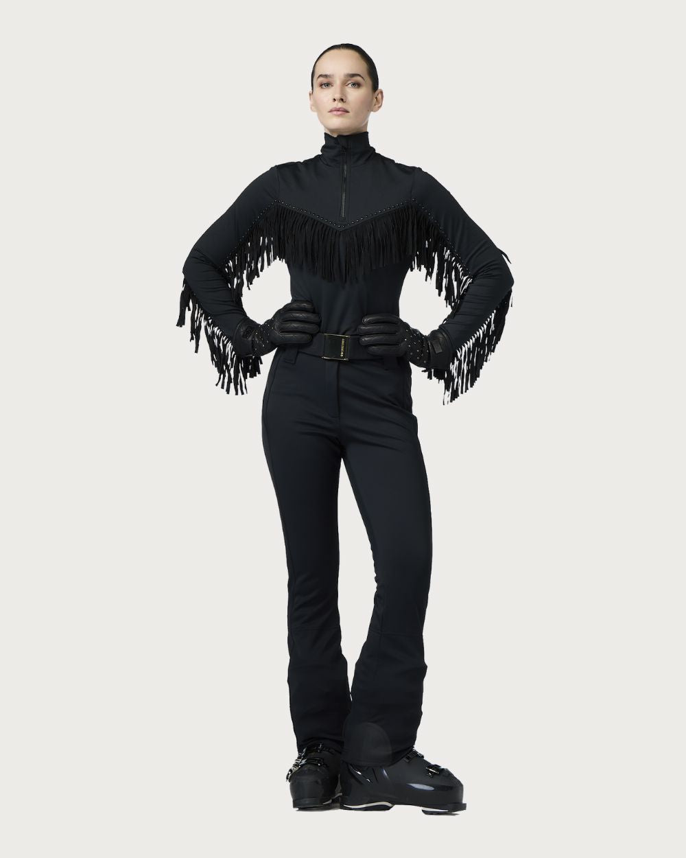Womens Goldbergh Whisper Ski Pully - Black Thermals Goldbergh 