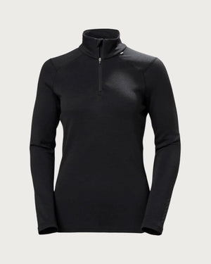 Womens Helly Hansen LIFA Merino Midweight 1/2 Zip - Black Thermals Helly Hansen 