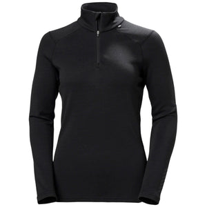 Womens Helly Hansen LIFA Merino Midweight 1/2 Zip - Black Thermals Helly Hansen XS INTL / 8 AU 