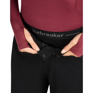 Womens Icebreaker 300 MerinoFine Polar Leggings - Black