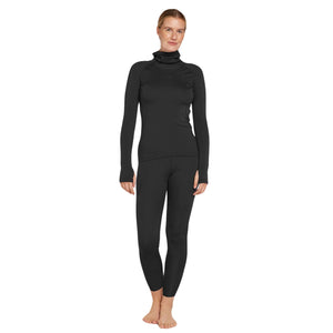 Womens Icebreaker 300 MerinoFine Polar Long Sleeve Roll Neck - Black