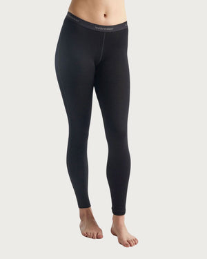Womens Icebreaker Merino 200 Oasis Thermal Leggings - Black Thermals Icebreaker 