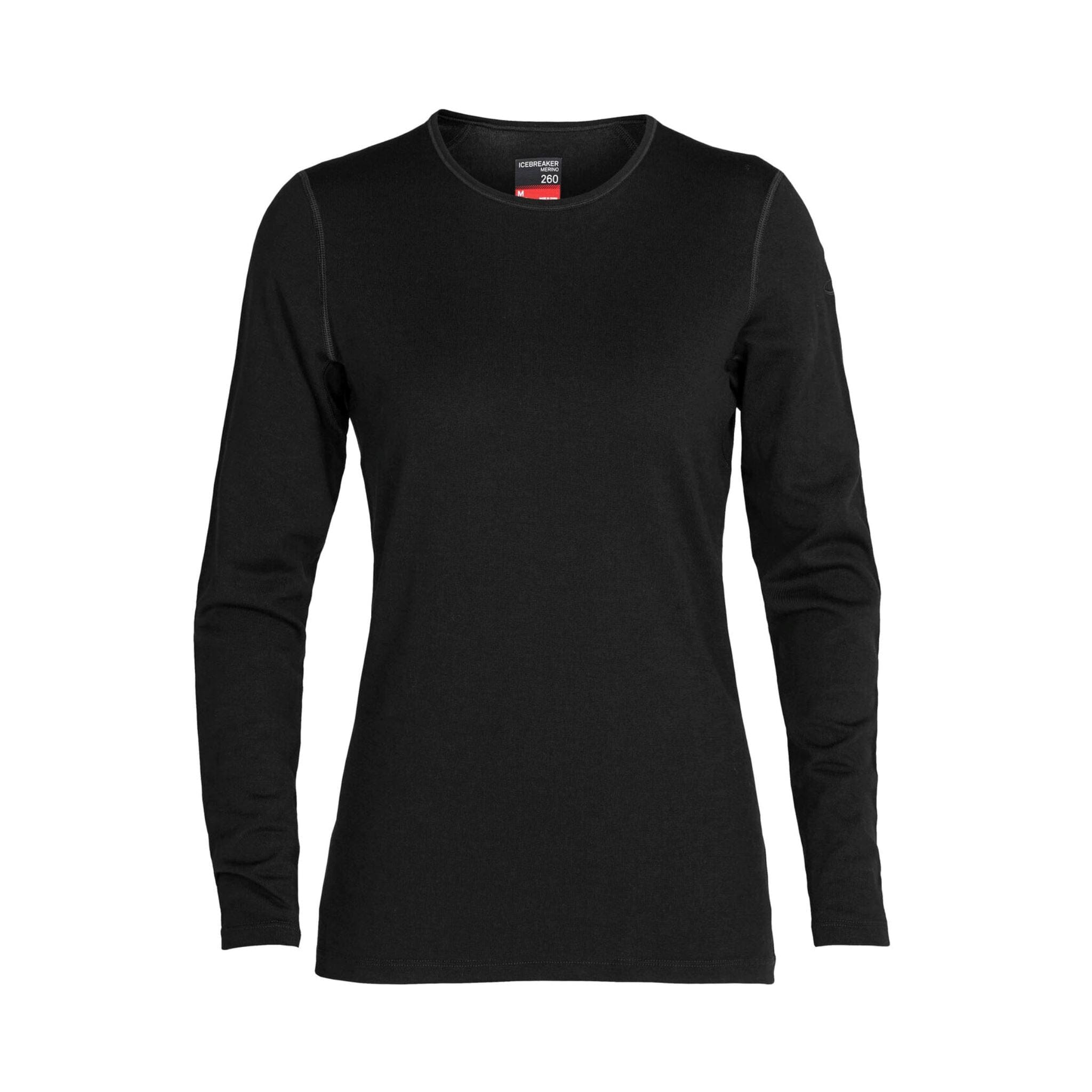 Womens Icebreaker Merino 260 Thermal Tech Long Sleeve Crewe - Black Thermals Icebreaker 